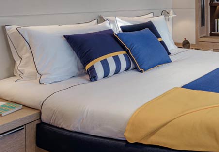 Bed with drapery
